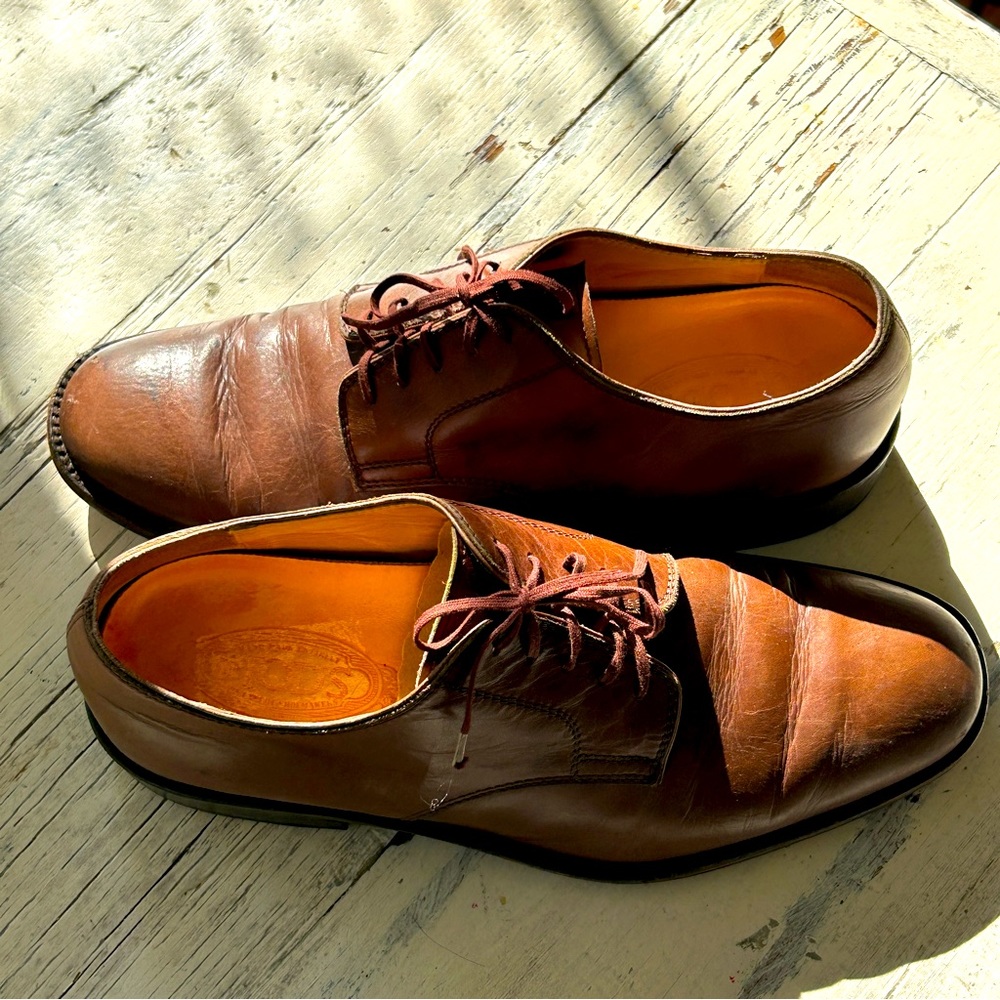 TOD’S Men’s Size 7, Euro 40 Brown Leather Lace Up Oxfords Made in Italy